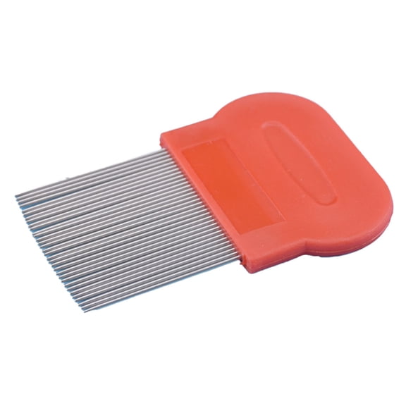 Thinsony Peignes Anti-Puces Brosse à Aiguilles en Métal Inox Vermifuge Brosses à Cheveux Multicolores Peigne Éliminateur de Poux Résistant à l'Usure Tondeuse pour Chiot Rouge