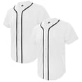 thumbnail image 1 of TOPTIE Lot de 2 Chandails de Baseball pour Homme, Chandail Boutonné à Manches Courtes - Blanc Blanc - 3TG, 1 of 8