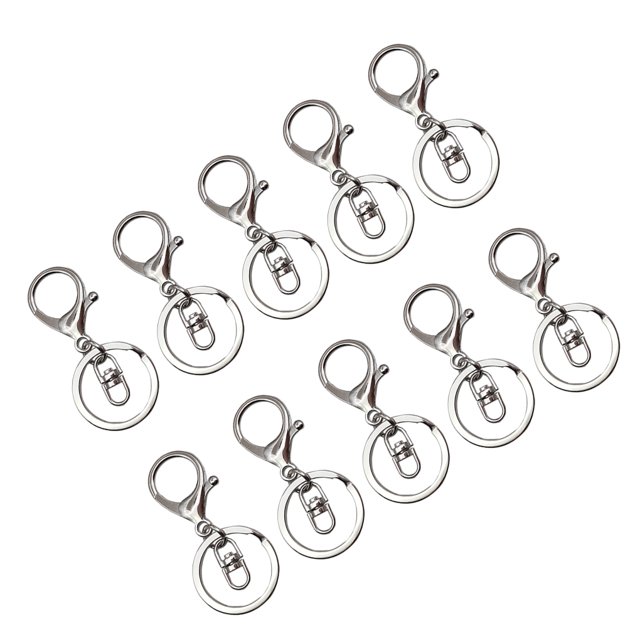 VONKY 10pack/lot multifunctional Metal Key Chain Snap Hooks For DIY Jewelry Accessories WhiteK lobster +spla 1Set