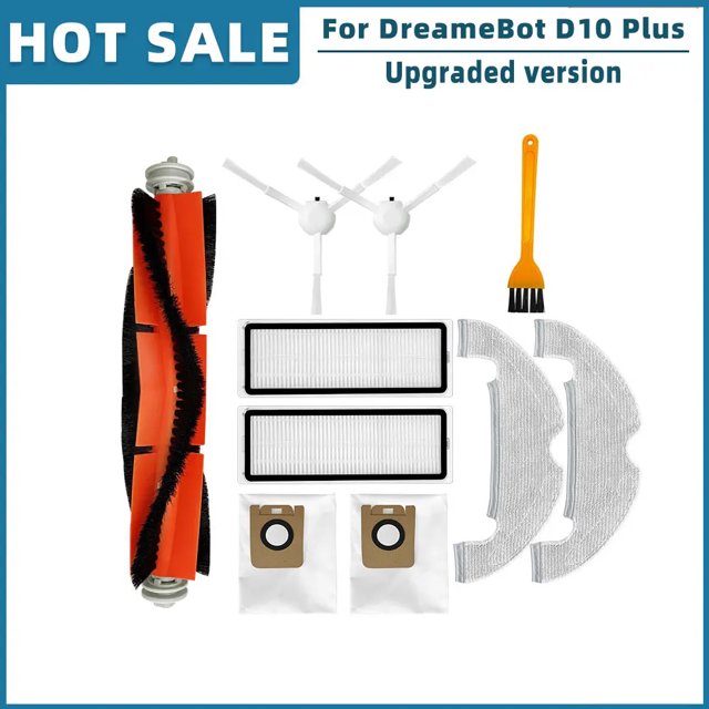 Compatible for Xiaomi Dreame D10 Plus RLS3D Robot Vacuum Cleaner Main Brush Side Brush Hepa Filter Mop Pad Dust Bag Spare Parts