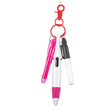 Stylo Mousqueton Multifonction Cadeau pour la Journée des Infirmières avec Boucle Porte-Clés Portable rose
