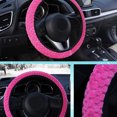 thumbnail image 2 of Universal Soft Warm Plush Car Case Plush Steering Wheel Cover Elastic Automobiles Auto Steering-Wheel Case Protector, 2 of 5