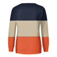 thumbnail image 5 of Meichang Chandails en Molleton Légers pour Femmes Col Rond Manches Longues Chandail Décontracté Tendance à Blocs de Couleur Automne avec Poches, 5 of 5