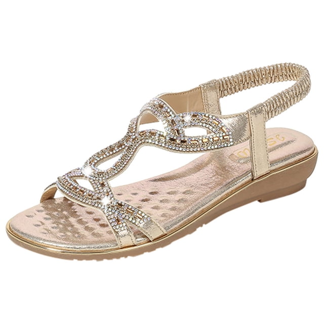 Kcodviy Sandales pour Femmes Chaussures Compensées Sandales Larges pour Femmes Largeur Grand Sandales à Bride à Boucle Sandales d'Été pour Femmes Largeur Grand Sandales de Plage Chaussures pour Sandales en Corde pour Femmes