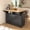 Black, variant on Kitchen Island Cart, for Kitchen and Dining Room Storage, Black, MDF, 55.75 x 34.0 x 36.5 in