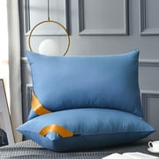 Hotel Down Feather Pillow - Medium Firmness Support for Back/Side Sleepers, Cotton Cover Bed Pillow 42x70cm (16.5x27.5")
