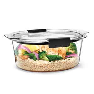 Rubbermaid Brilliance Round Food Storage Container, 6.97 cup (1.64 L)