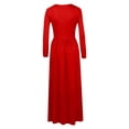 thumbnail image 4 of Leutsin Robe Longue Maxi pour Femmes à Manches Longues, Aguichant, Grande Taille, Ample, Unie, avec Poches, 4 of 6