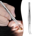 thumbnail image 2 of Pinces en Acier Inoxydable, Pinces Polyvalentes à Pointe Dentelée Courbée pour Machine à Coudre pour la Réparation d'Artisanat, Machine à Coudre, Outils pour Tamponner Perles Bijoux 1/2/3/4/5/6 Pcs, 2 of 8