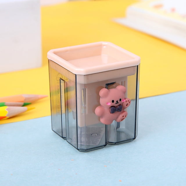 EGNMCR Home Office Furniture Double Hole Pencil Sharpener Small Portable Pencil Sharpener Pencil Sharpener Student Stationery Learning Tool Plastics pencil sharpener