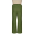thumbnail image 3 of Xuniizn Mens Dress Pants, Solid Color Zipper Button Stretch Flared Pants with Pockets, Business Fashion Comfortable Formal Suit Trousers, 3 of 7