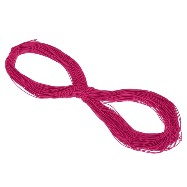 Uxcell Elastic Cord Heavy Stretch String Rope for Crafting DIY Sewing Hook Straps Camping Tie Down Strap Rose Red 1.5mm x 100m