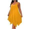 thumbnail image 2 of Ounisa Robe Camisole Midi Fluide Sans Manches à Encolure Dégagée et Ourlet Asymétrique pour Femme Grande Taille, 2 of 8