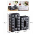 thumbnail image 3 of KAKOWELY Simple PU Tissue Box Paper Towel Holder Desktop Napkin Storage Container for Home Office (Size L, White),9.84"X5.43"X3.74", 3 of 4