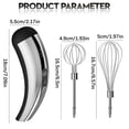 thumbnail image 3 of Wireless Electric Egg Beater - Rechargeable Hand Mixer with 5 Speed Settings, LCD Display - Cordless Milk Frother, Whisk for Baking, Cake, 3 of 4