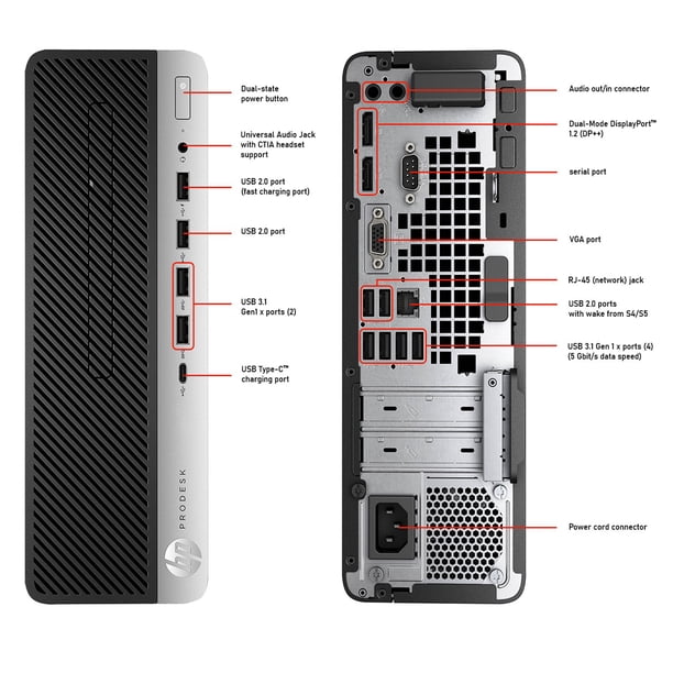 Hp ProDesk 600 G3 SFF Windows 11 Pro Desktop Computer PC- Intel