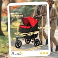 thumbnail image 3 of PawHut 3 Wheel Folding Dog Stroller Travel Carrier for S&M Dogs Red, 3 of 10