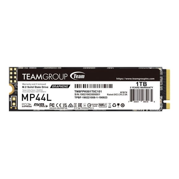 Team Group MP44L - SSD - 1 To - Interne - M.2 2280 - PCIe 4.0 x4 (NVMe)