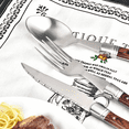 thumbnail image 3 of Steak Knife Set - Stainless Steel - Rust Resistant & Easy to Maintain - Includes 9 Steak Knives, 3 of 5