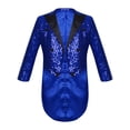 thumbnail image 1 of Raenseen Veste de Smoking pour Garçon, Blazer à Paillettes Queue-de-Pie, Habit Queue d'Hirondelle, Manteau de Soirée Formelle, Bleu 6, 1 of 5