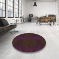 thumbnail image 4 of Ahgly Tapis d'Intérieur Lavable en Machine Carré Sépia Brun, 5 Pieds Carré, 4 of 7
