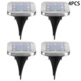 thumbnail image 2 of 4pcs 8LED Lumière Solaire Enterrée sous la Lampe de Sol Extérieur Chemin Jardin Décor, 2 of 13