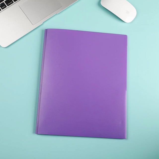 Folders with Pockets Plastic Folder with Pocket, Heavy-Duty Pocket Folder, Letter Sized File Folder, Office, School