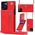 thumbnail image 1 of Wallet Case for iphone PU Zipper Wallet Smartphone Case with Card Holder & Shoulder Strap, 1 of 5