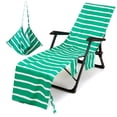 thumbnail image 3 of Meitianfacai Housse de Chaise à Rayures Serviette de Plage Imprimée Serviette de Chaise en Polyester et Coton, 3 of 3
