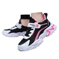 thumbnail image 1 of FAOWME Chaussures de Course Décontractées Confortables à Lacets en Maille pour Enfants Rose Vif 10.5-11 Ans, 1 of 8