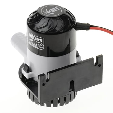 Blue Dog Marine Pompe de cale de bateau 600 GPH 12 V, pompe à eau de cale submersible non automatique, pompe de cale marine tout-en-un