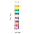 thumbnail image 2 of Stackable Pill Organizer, 7-Days Travel Pill Case, Pill Box for Pocket, Portable Medicine Vitamin Container Holder Medium Rainbow, 2 of 5