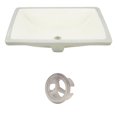 thumbnail image 1 of 18.25-in. W CUPC Rectangle Bathroom Undermount Sink Set In Biscuit - Brushed Nickel Hardware AI-20472, 1 of 7
