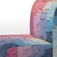thumbnail image 4 of Designart "Abstract Collage III" Pink Patch Upholstered Accent Chair - Modern Arm Chair For Bedroom, 4 of 7