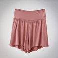 thumbnail image 2 of AherBiu Pajamas Shorts for Women Ruffle Wide Leg High Waisted Soft Comfy Sleepwear Bottom Shorts, 2 of 6