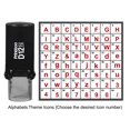 thumbnail image 3 of Printtoo Personalized Alphabet Number Theme Rubber Stamp Self Inking Stamper 12 mm-Black, 3 of 7