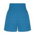 thumbnail image 5 of Summer Clearance 2025! Womens Plus Size Pants,Women's Summer Fashion Solid Color Drawstring Shorts, 5 of 5