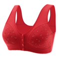 thumbnail image 1 of Timegard Womens Wireless Bras with Support Plus Size Front Closure Button Print Comfort Seniors Bralette, 1 of 5
