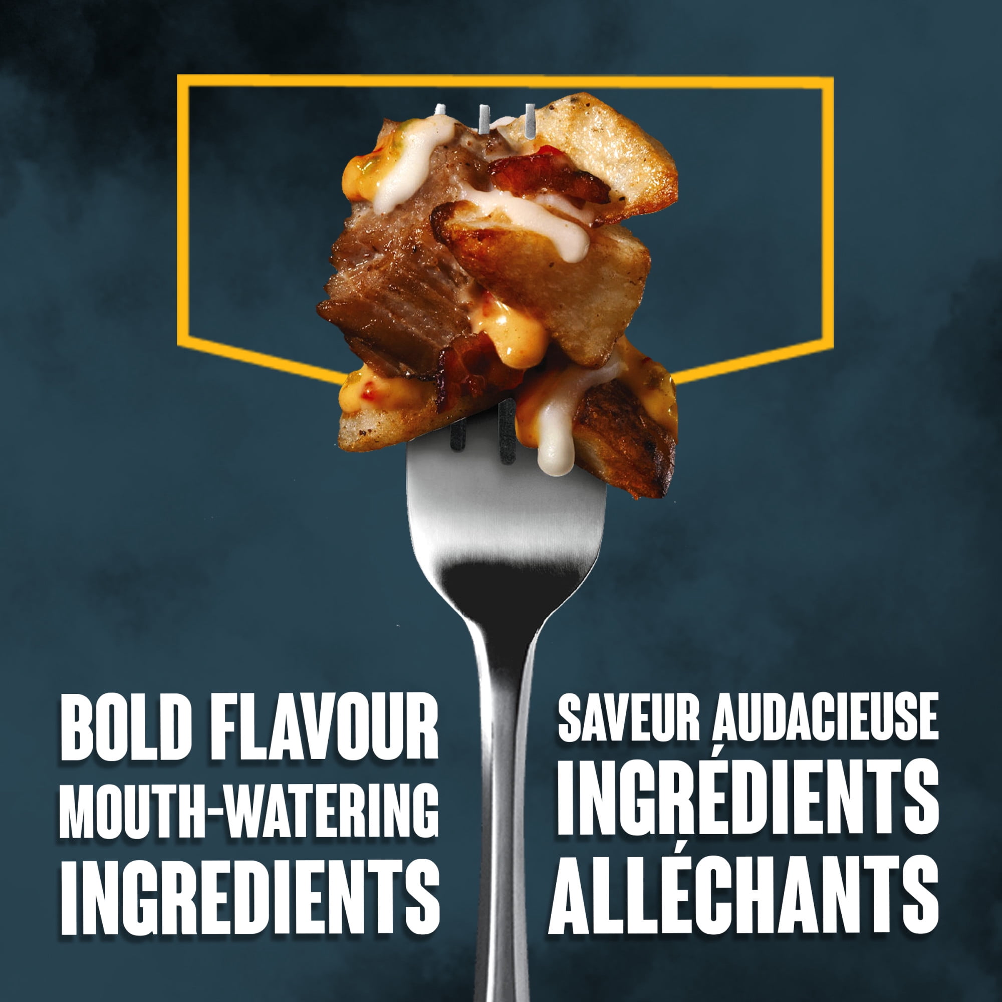 CRAVE Cheesy Loaded Potatoes with Angus Beef Frozen Meal, 284 gr Box, 284g