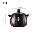 thumbnail image 2 of Chinese Retro Casserole 2.5L/3.5L Large-capacity Thickened Ceramic Casserole High-temperature Resistant Traditional Soup Pots, 2 of 4