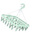 thumbnail image 4 of 32 Clip Folding Hanger Laundry Clip Rack Laundry Hanger With Clips Clothes Drying Hanger With Clips Drying Rack 32 Clip Folding Hanger 360 Degree Rotation Household Laundry Clip, 4 of 5