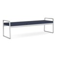 thumbnail image 1 of Gansett Reception Waiting Room Healthcare 3-Seat Bench / Silver Steel / Blue, 1 of 5