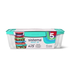 Sistema Nest It Food Storage Containers with Lids, 5-Pack