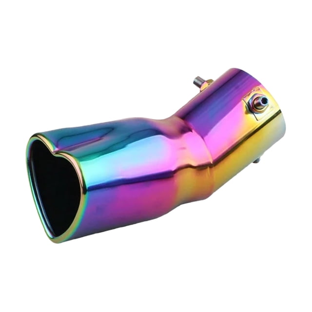 Car Modified Heart-Shaped Dual Pipe Exhaust Tip | Stainless Steel Tailpipe Upgrade | Enhanced Performance | Easy Installation | Universal Fit for Sedans Suvs Sports Cars