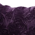 thumbnail image 4 of REGALWOVEN Decorative Throw Pillow Covers 3D Satin Rose Flower Shells Cushion Covers, 2Pcs, 16"x16" Purple, 4 of 9