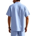 thumbnail image 4 of Maplenight T-Shirts en Coton pour Hommes à Col Rond, Chemises d'Été Décontractées à Manches Courtes, T-Shirts Légers, 4 of 8