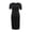 Black, variant on Pisexur Maternity Bodycon Dress Side Ruch Short & 3/4 Sleeve Dress for Baby Shower Daily (S-2XL)