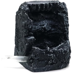 Aquarium Mountain Decor – Resin Cave & Waterfall Ornament for Fish Tanks (Medium Size, Dark Color)