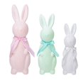 thumbnail image 2 of Easter Decorations - 3 Pack Pastel Flocked Bunny Kit - Spring Table Centerpieces Indoor Decor - Bunnies Decoration Set for Home & Party, 2 of 5
