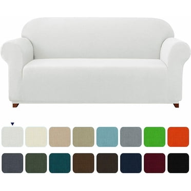 Subrtex 1-Piece Stretch Sofa Slipcover Non Slip Couch Cover, Texture Grid Pattern